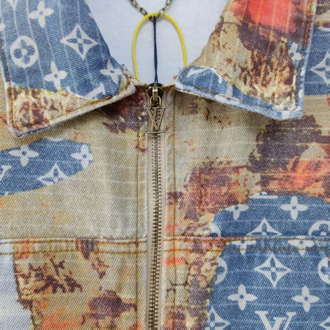 Louis Vuitton/路易威登玫瑰花卉满印老花牛仔夹克外套