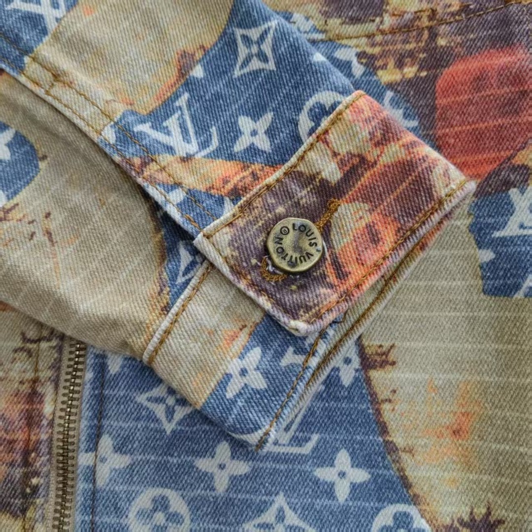 Louis Vuitton/路易威登玫瑰花卉满印老花牛仔夹克外套