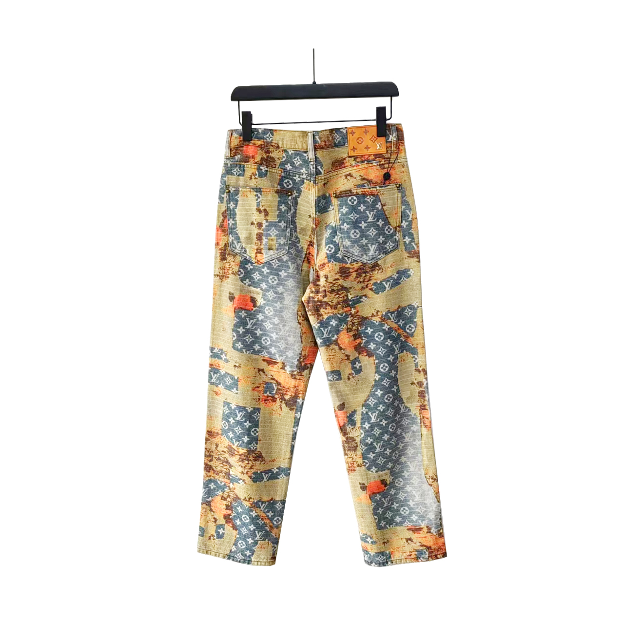 Louis Vuitton/路易威登玫瑰花卉满印老花牛仔裤