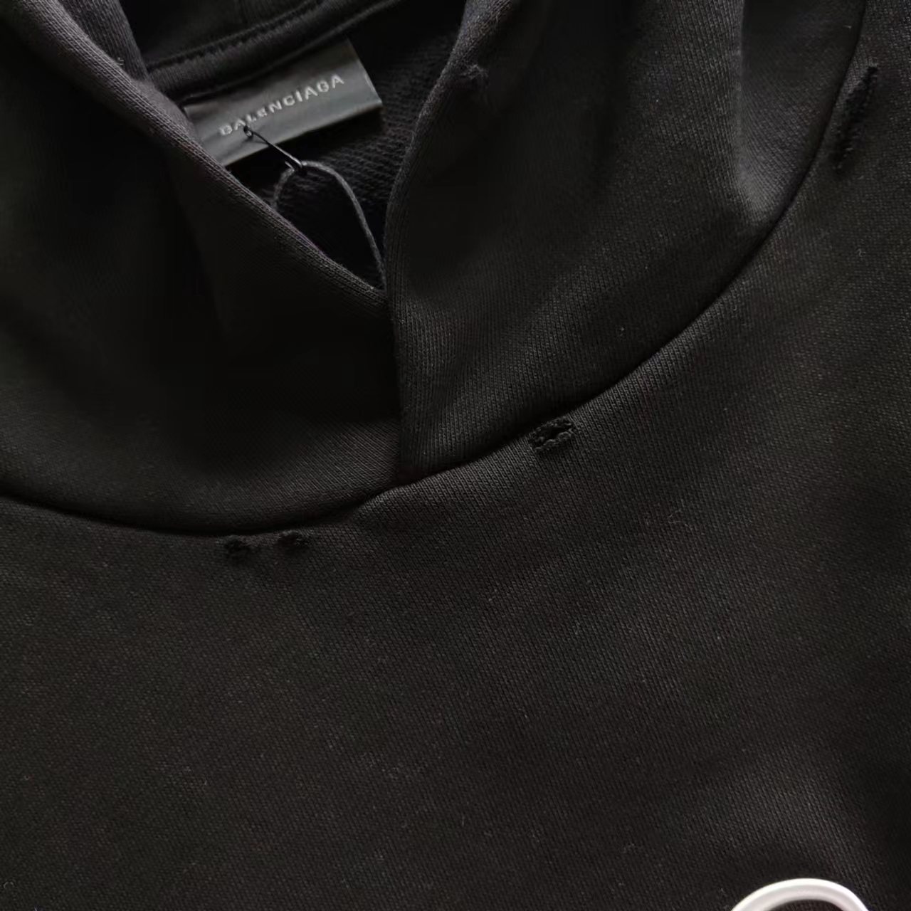 巴黎世家Balenciag 七夕限定爱心联名连帽卫衣 黑色