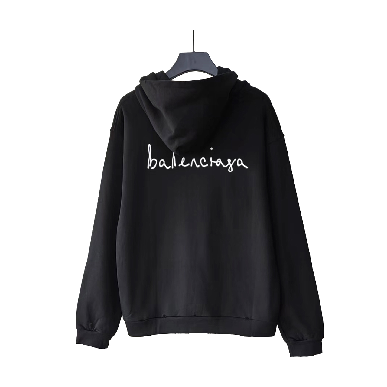 巴黎世家Balenciag 七夕限定爱心联名连帽卫衣 黑色