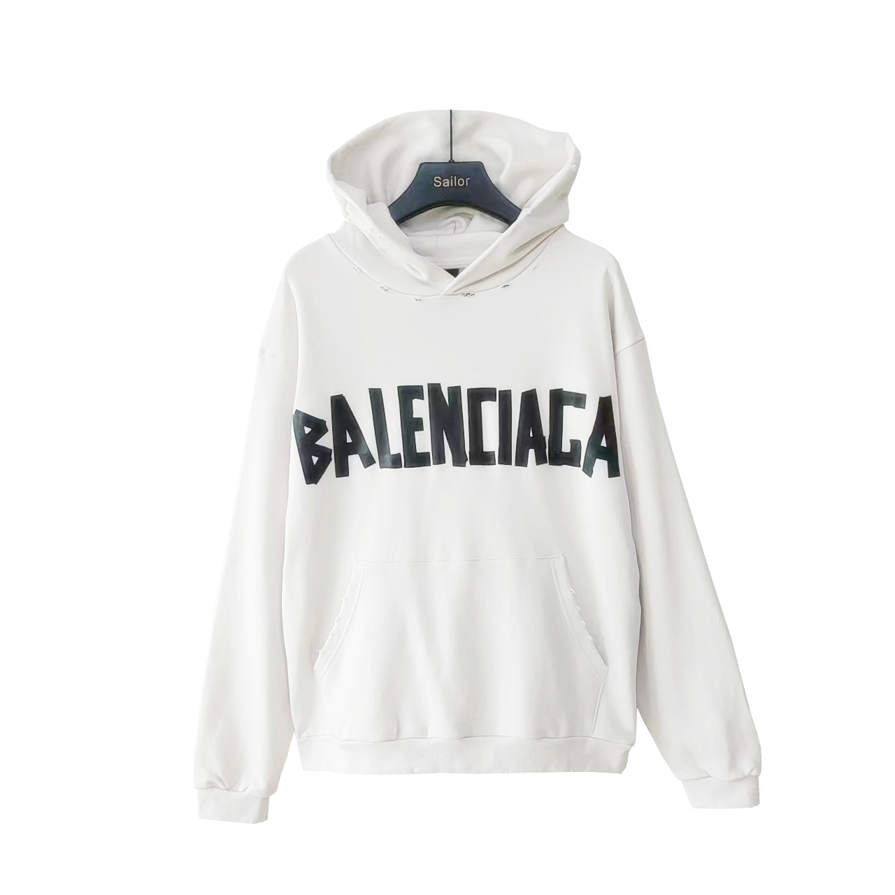 Balenciaga/巴黎世家 24SS美纹纸胶带连帽卫衣灰杏