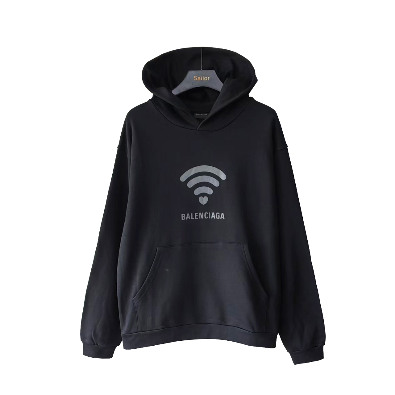 巴黎世家 Balenciaga 2024wifi520限定连帽卫衣 黑色