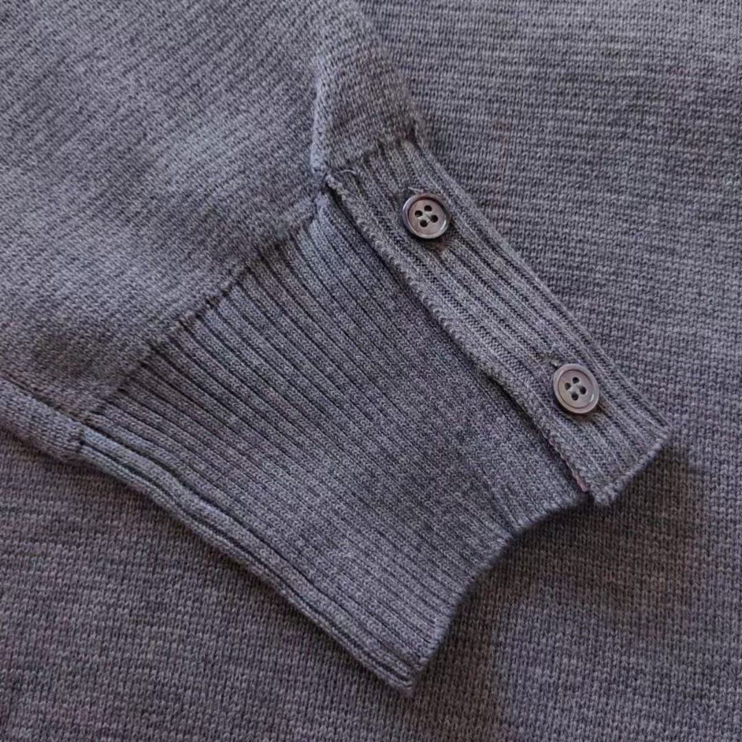 THOM BROWNE 汤姆布朗 .TB经典加厚双袖标圆领毛衣