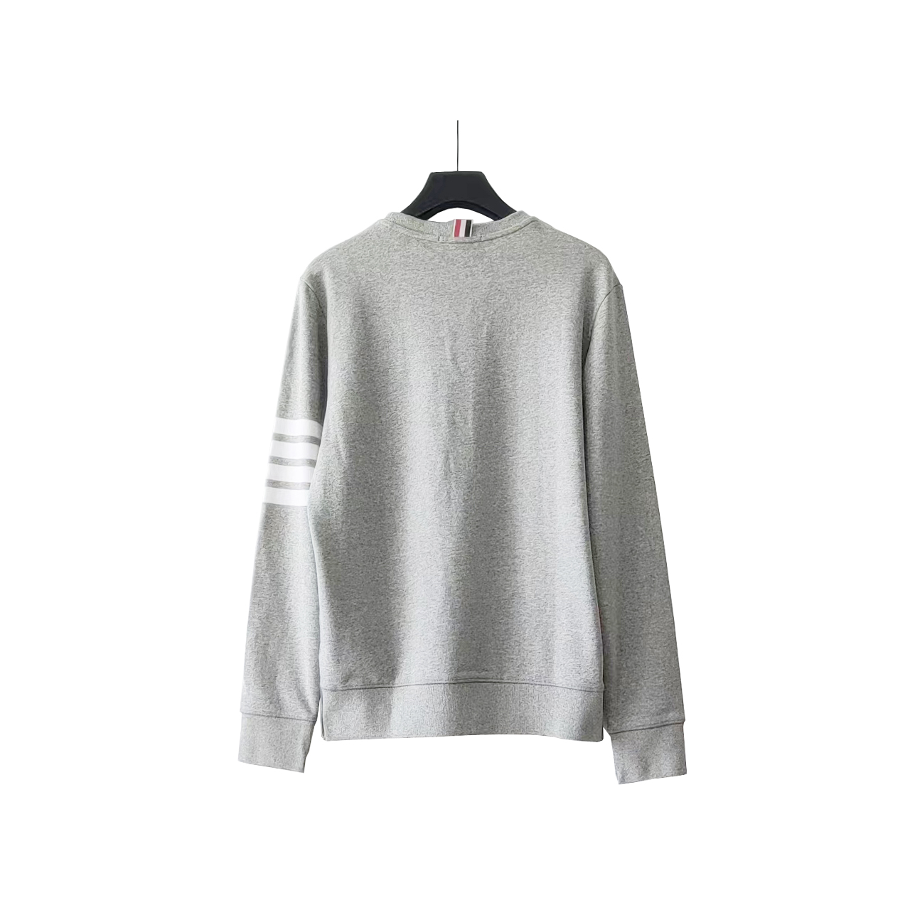 ThomBrowne/汤姆布朗万年经典色织圆领卫衣 领口三角单独横机摇