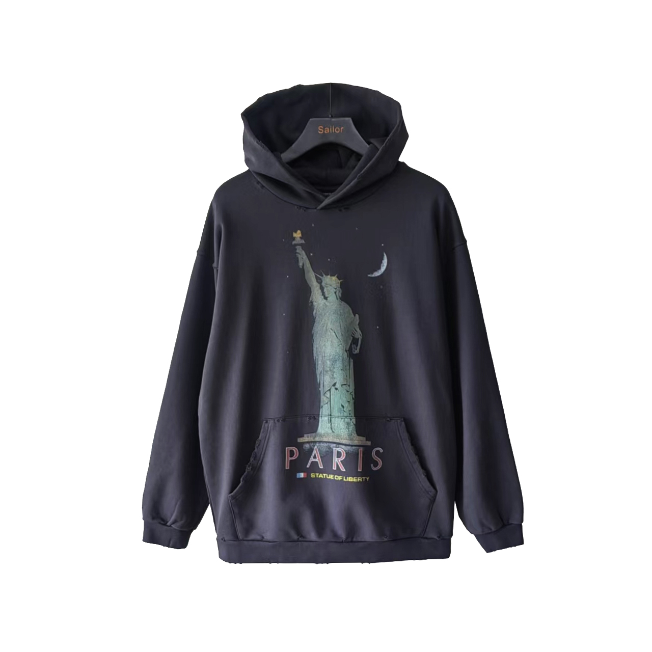 巴黎世家Balenciaga 自由女神像连帽卫衣