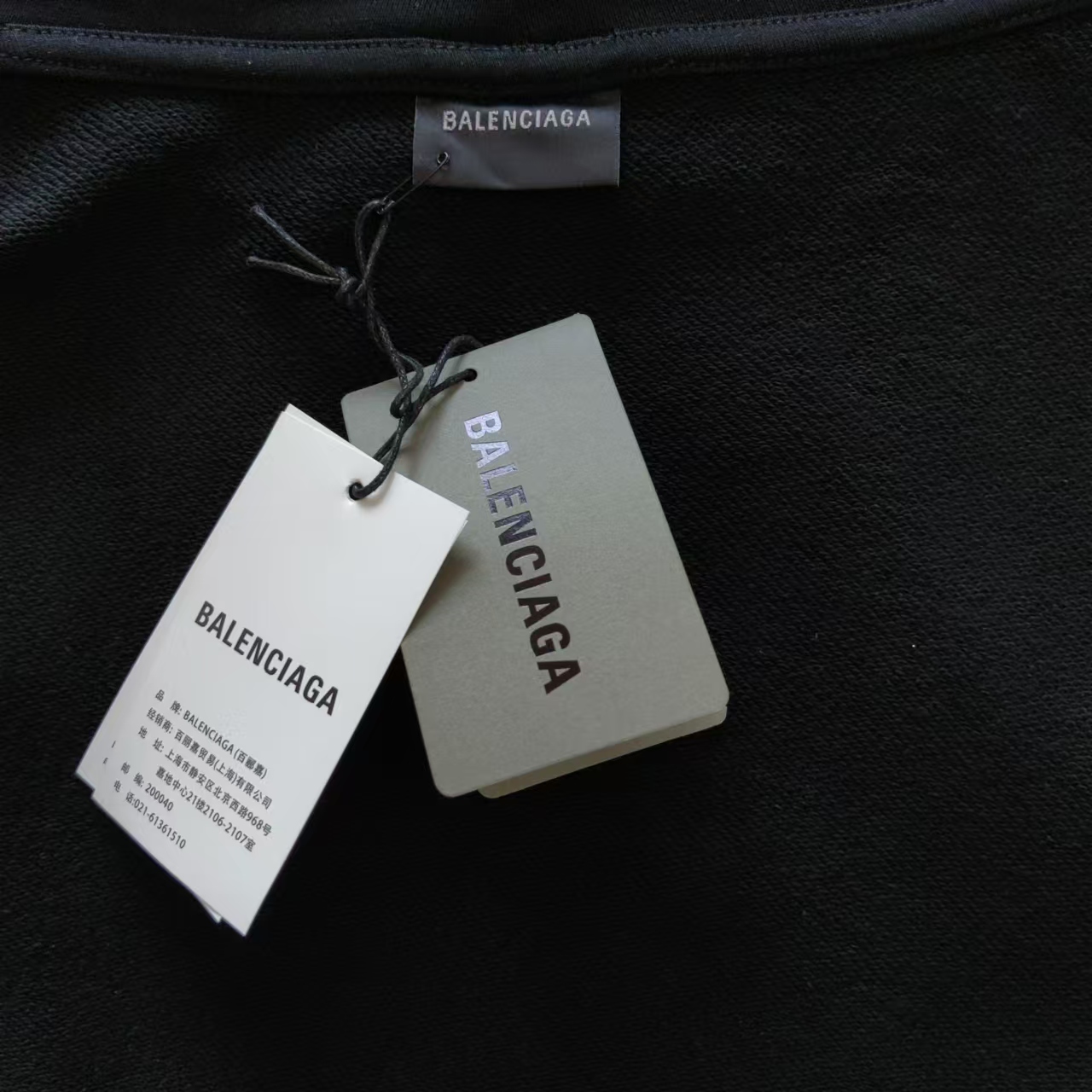 巴黎世家Balenciaga 前后双B水泥手绘连帽卫衣