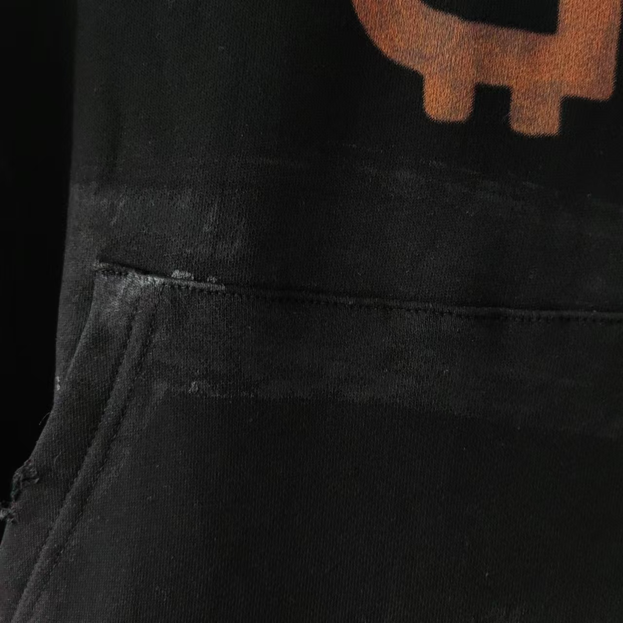巴黎世家Balenciaga 前后双B水泥手绘连帽卫衣