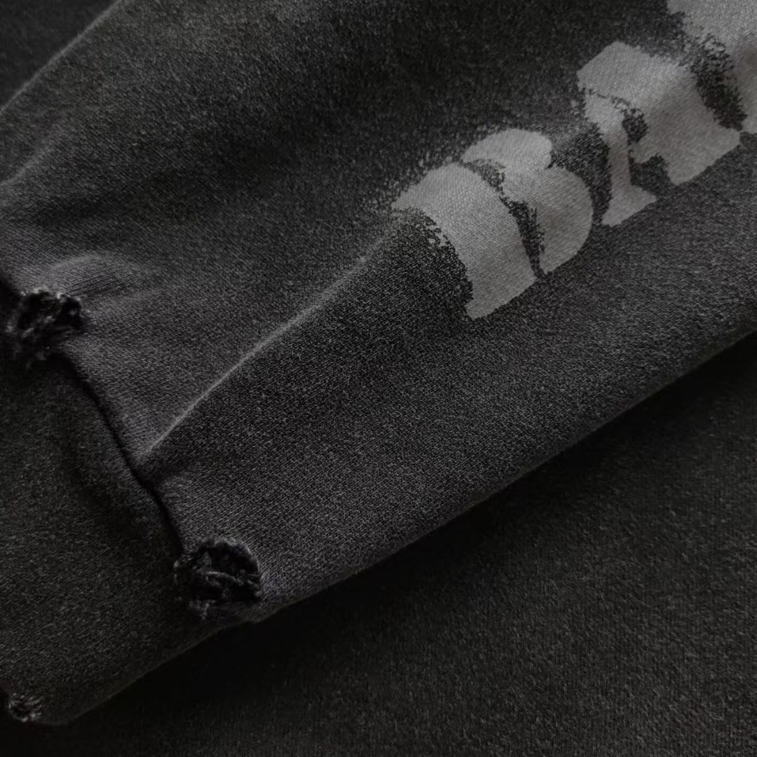 巴黎世家 Balenciaga 模糊前后Logo连帽卫衣
