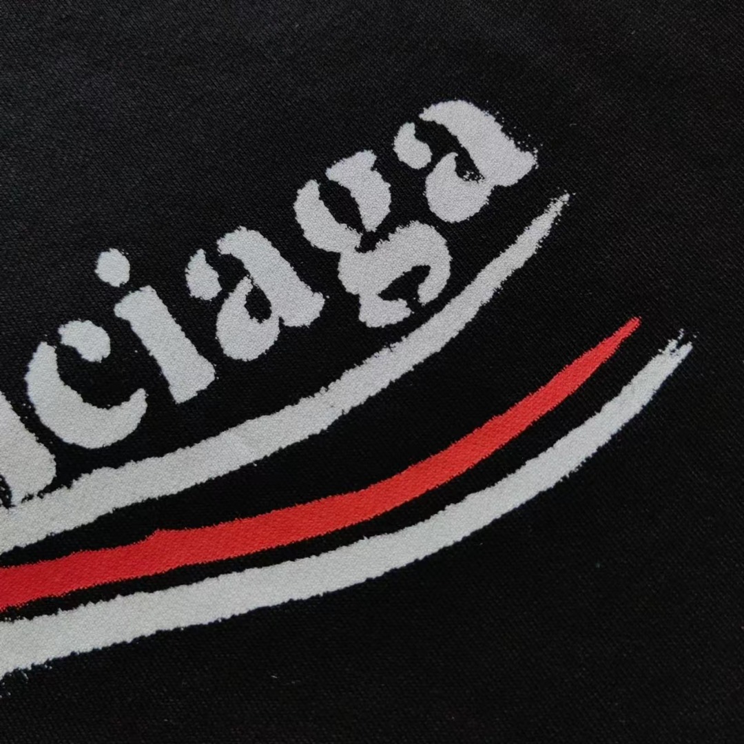 巴黎世家Balenciaga溶解可乐网点印花连帽卫衣灰杏