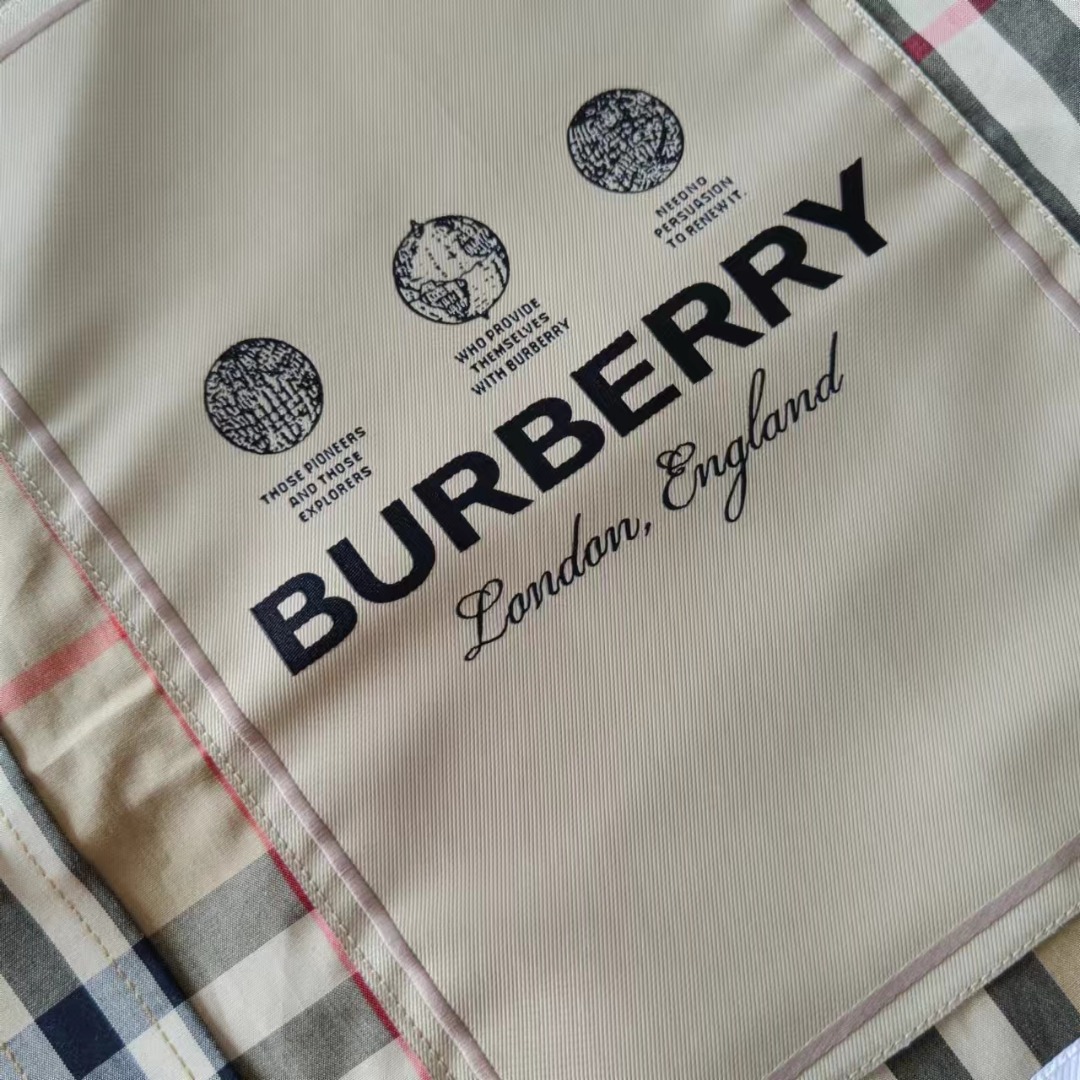 BBR/巴宝莉 新款格纹BURBERRY皮布帖布长袖衬衫