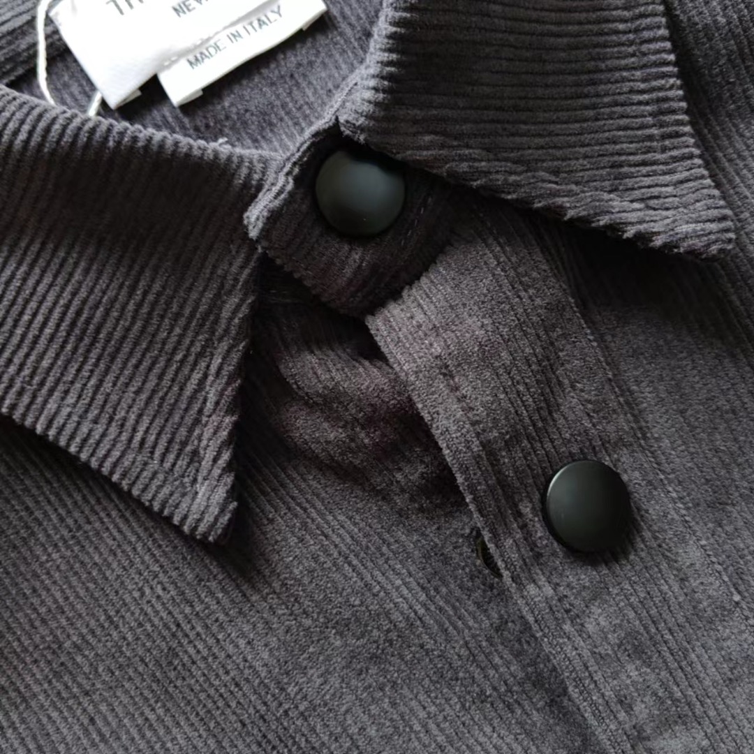 THOM BROWNE 24SS灯芯绒条纹薄款衬衫夹克外套