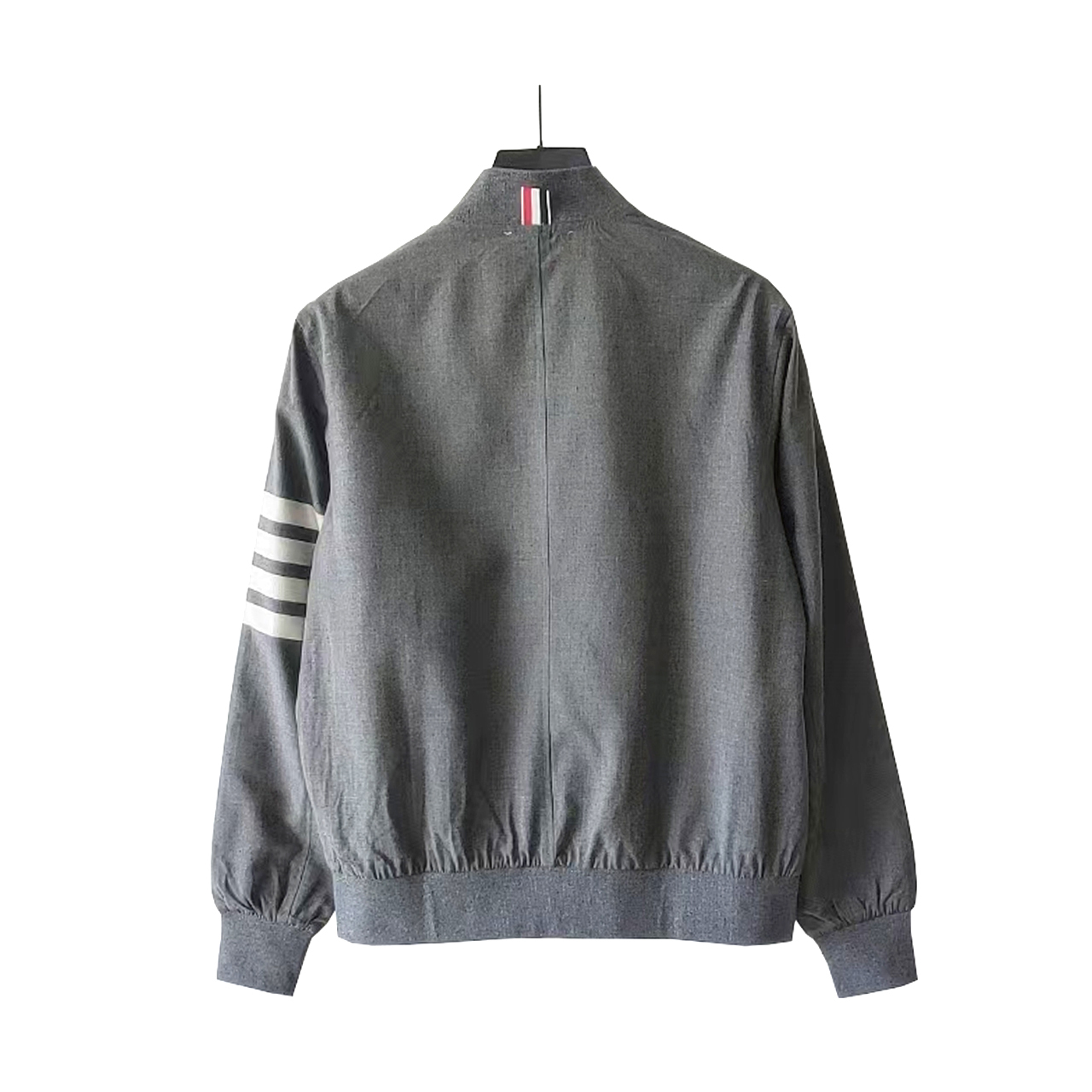 THOM BROWNE 汤姆布朗 .TB羊毛色织夹克棒球服拉链外套