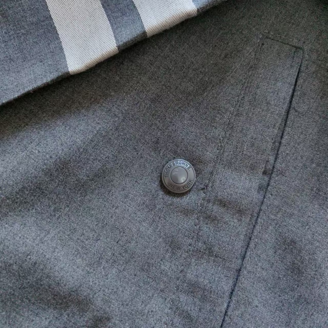 THOM BROWNE 汤姆布朗 .TB羊毛色织夹克棒球服拉链外套
