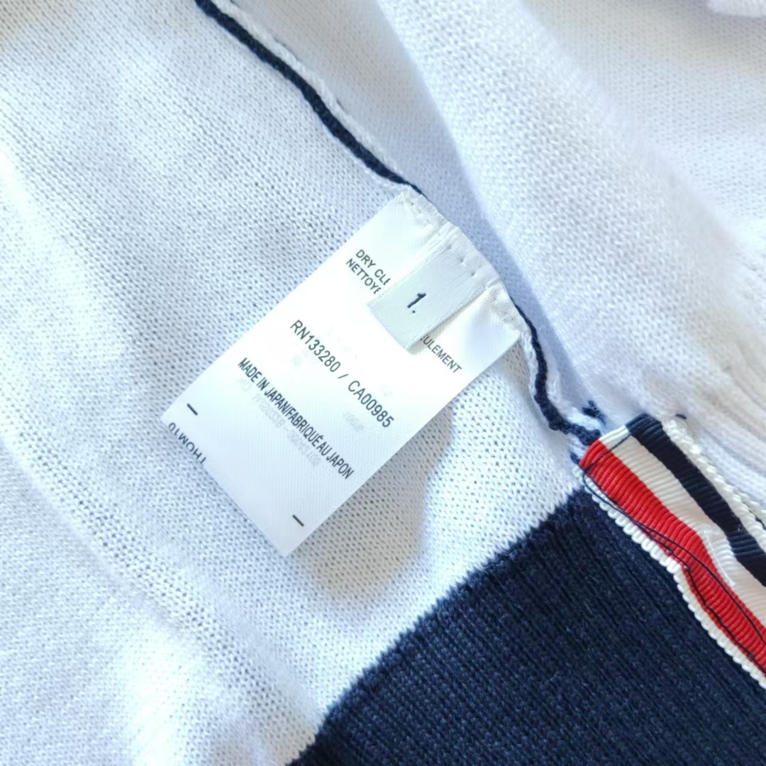 THOM BROWNE 汤姆布朗 .TB经典火柴人小狗图案针织毛衣五扣开衫