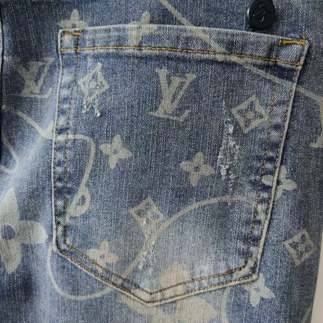 Louis Vuitton &路易威登 印花logo牛仔裤