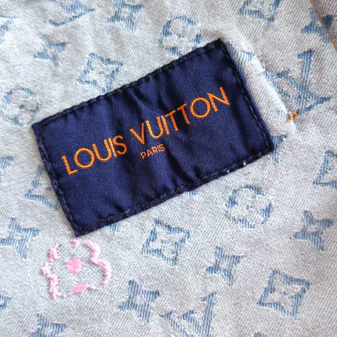 Louis Vuitton & 路易威登 x Tyler logo 24SS字母刺绣 秋冬牛仔外套 日版牛仔