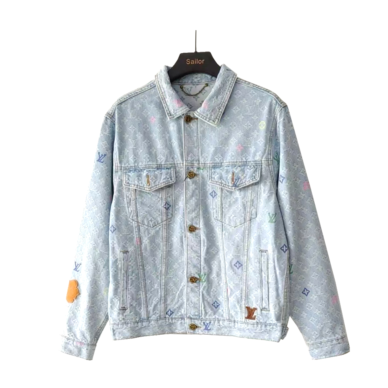 Louis Vuitton & 路易威登 x Tyler logo 24SS字母刺绣 秋冬牛仔外套 日版牛仔
