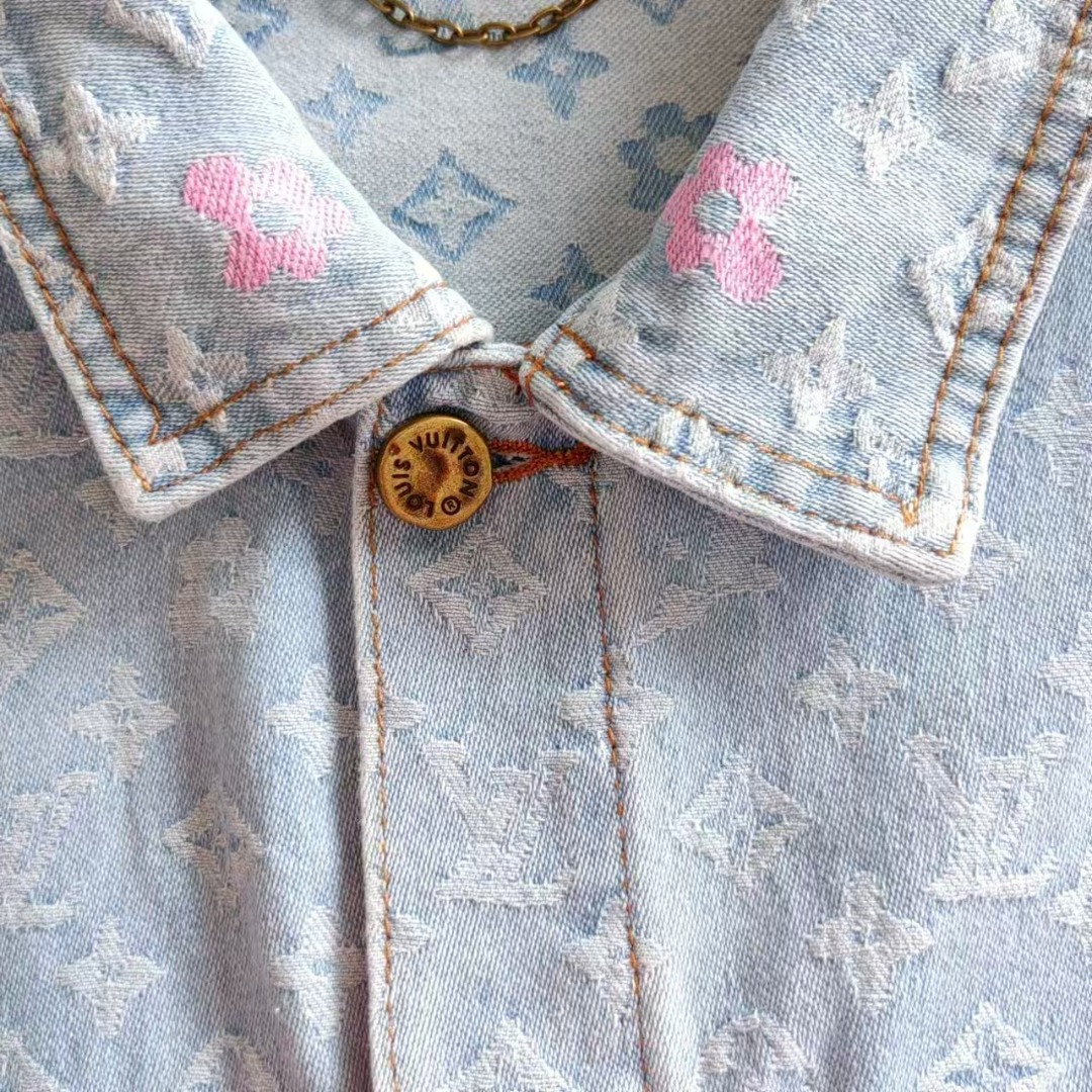 Louis Vuitton & 路易威登 x Tyler logo 24SS字母刺绣 秋冬牛仔外套 日版牛仔