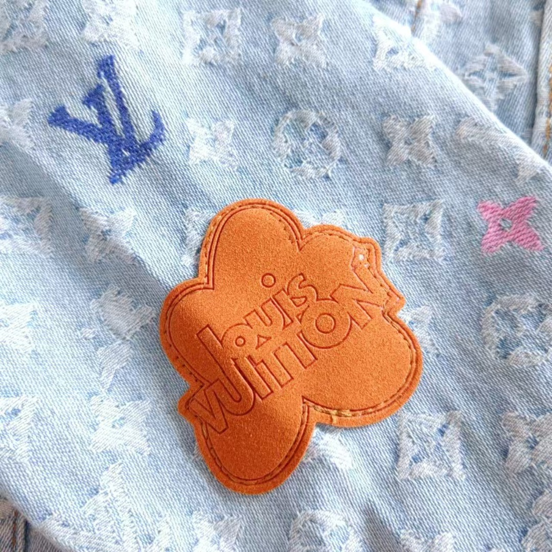 Louis Vuitton & 路易威登 x Tyler logo 24SS字母刺绣 秋冬牛仔外套 日版牛仔
