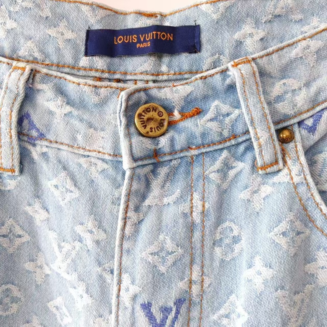 Louis Vuitton & 路易威登 x Tyler 24sslogo字母刺绣秋冬牛仔裤