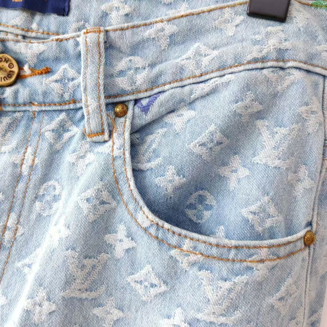 Louis Vuitton & 路易威登 x Tyler 24sslogo字母刺绣秋冬牛仔裤