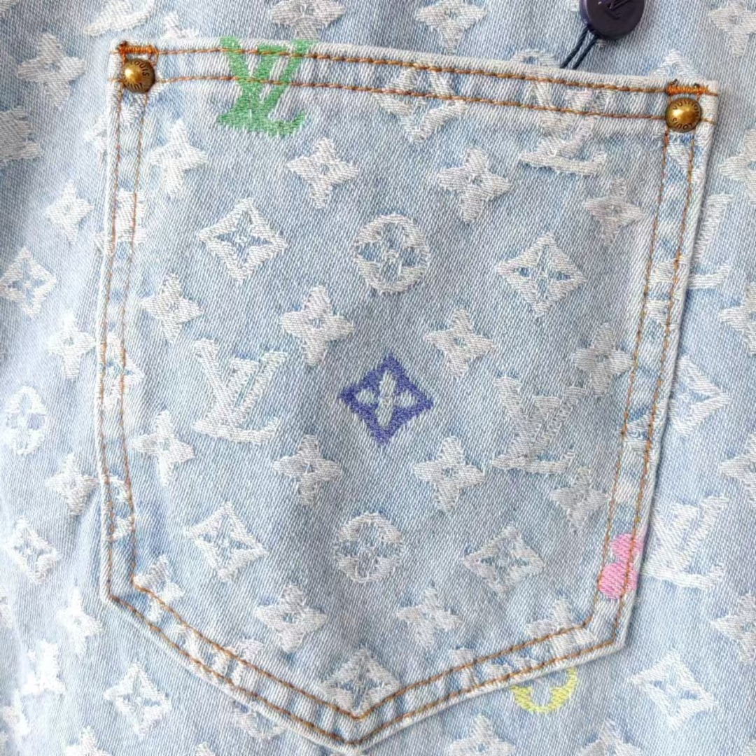 Louis Vuitton & 路易威登 x Tyler 24sslogo字母刺绣秋冬牛仔裤