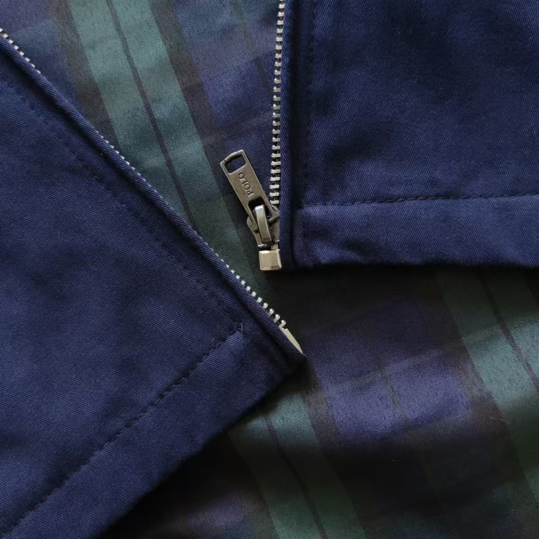 Ralph Lauren/拉夫劳伦 24ss 经典老钱风立领行政拉链夹克外套胸前精美小标刺绣
