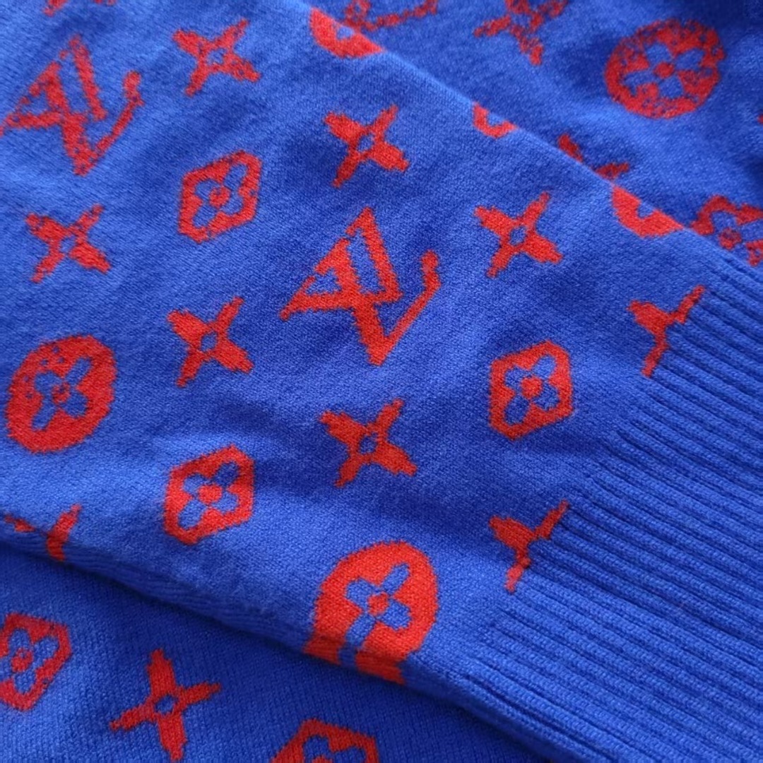 Louis Vuitton/路易威登 满印老花提花星空渐变羊毛针织毛衣