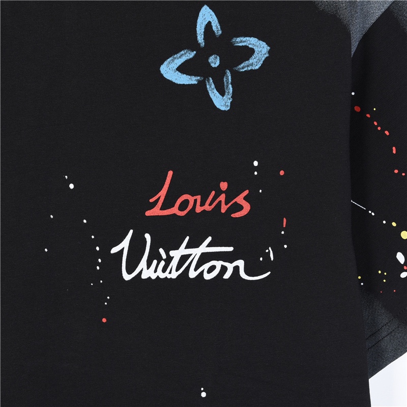 Louis Vuitton 路易威登23ss新款涂鸦印花圆领短袖T恤