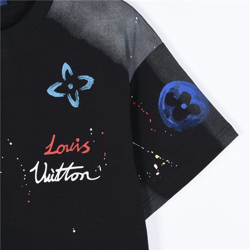 Louis Vuitton 路易威登23ss新款涂鸦印花圆领短袖T恤