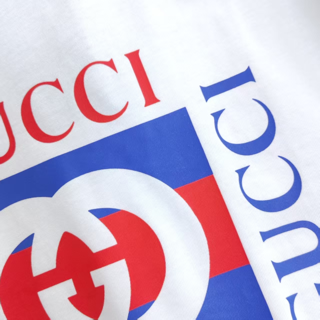 Gucci/古驰 方块字母双Glogo短袖T恤