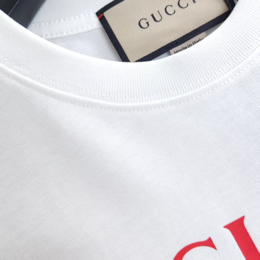 Gucci/古驰 方块字母双Glogo短袖T恤