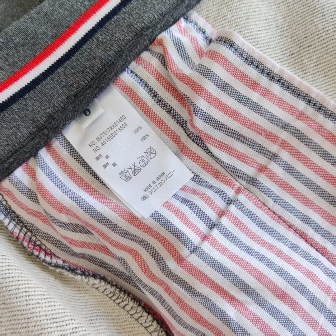 THOM BROWNE 汤姆布朗 TB经典色织毛圈长卫裤 浅灰色/藏青色/深灰色/黑色