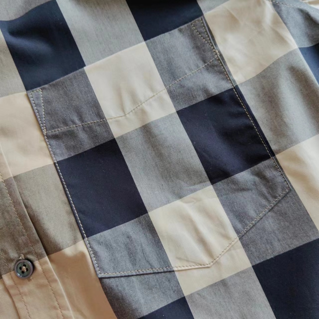 细节图 BURBERRY/巴宝莉 24SS经典大格对位长袖红线条纹衬衫
