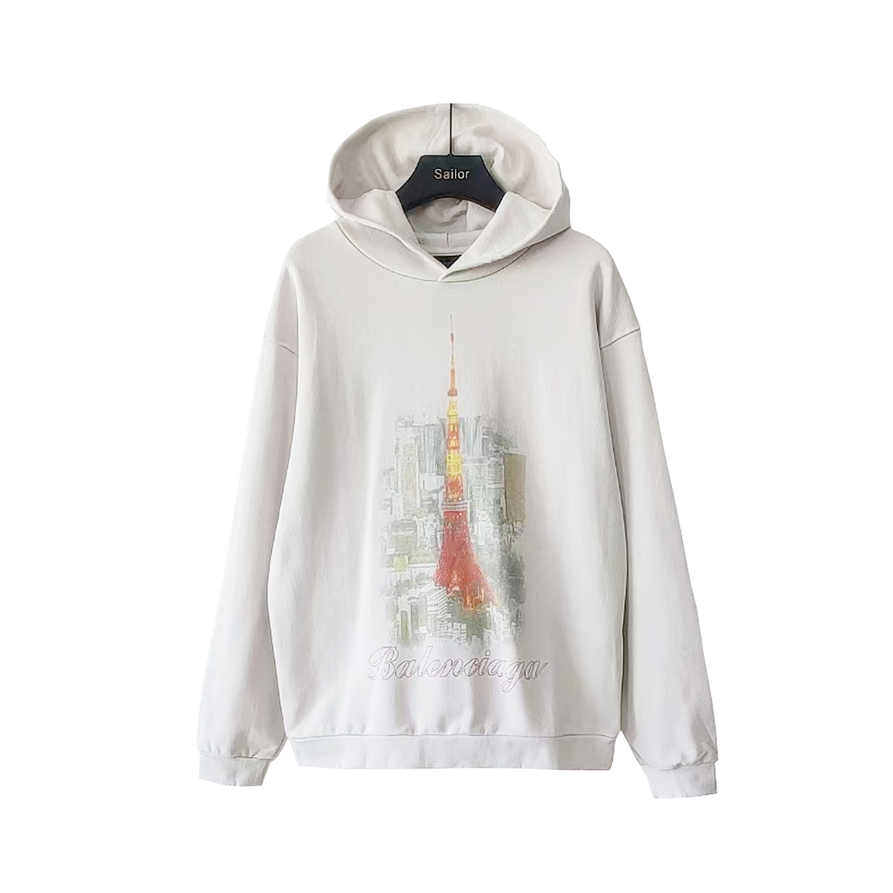 巴黎世家Balenciaga 东京铁塔银座限定连帽卫衣