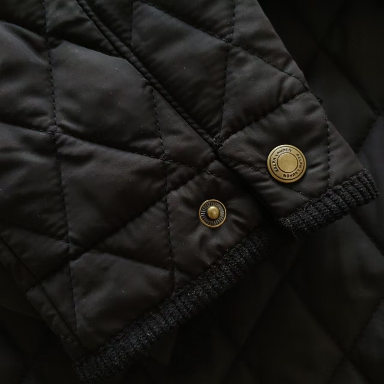 Ralph Lauren/拉夫劳伦 纯色logo徽标翻领老钱风夹克棉服 灯芯绒拼色领口