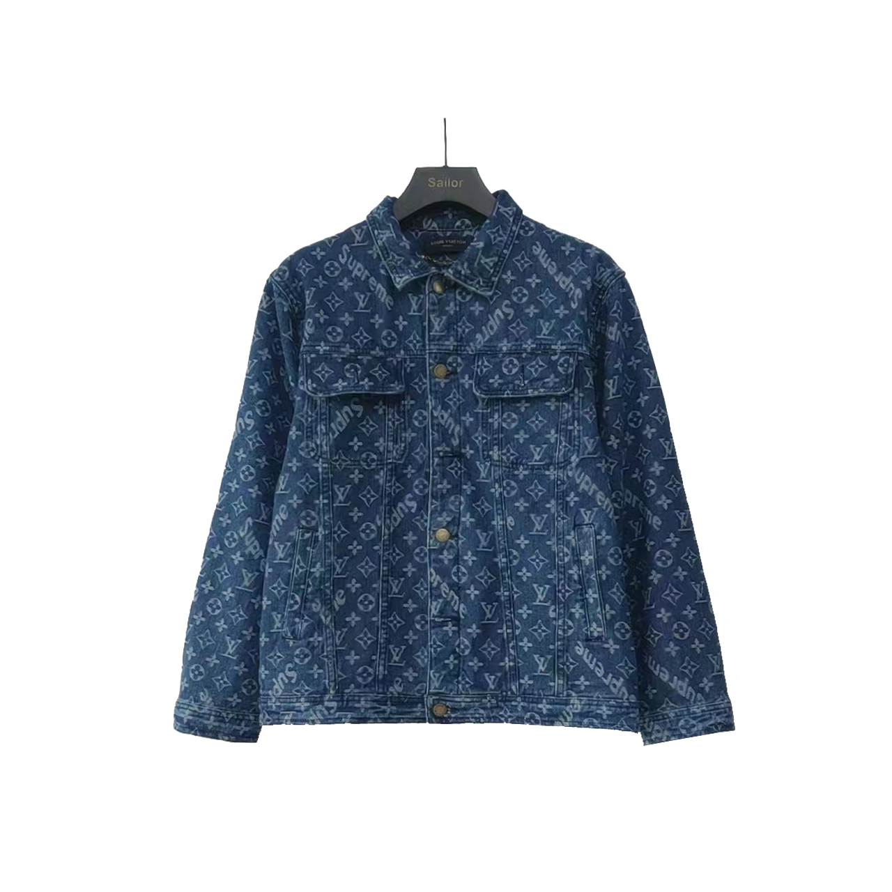 路易威登Louis Vuttion Supreme 联名印花牛仔外套