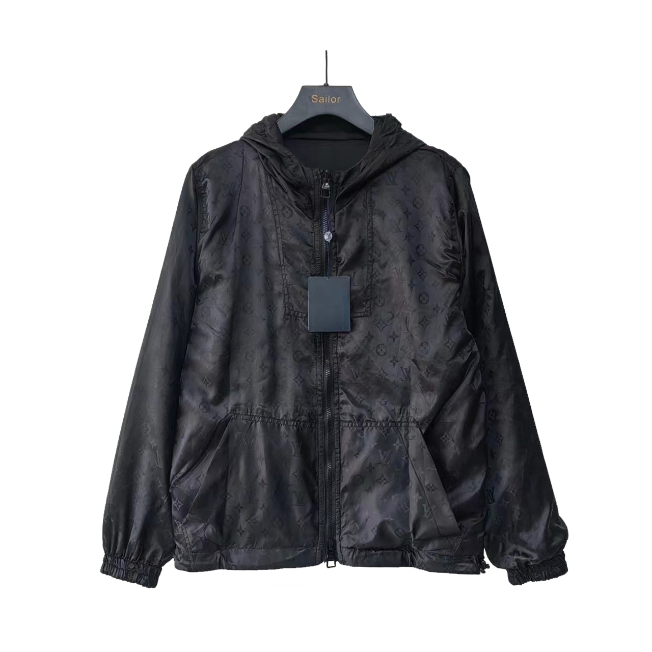 （顶级版本 区别通货） LV路易威登FW23 满印双面穿防风长袖夹克外套冲锋衣