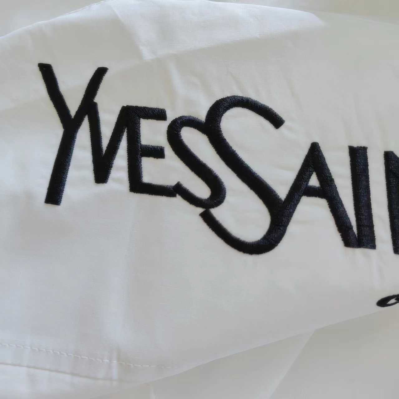 圣罗兰YSL 23ss 刺绣LOGO衬衫