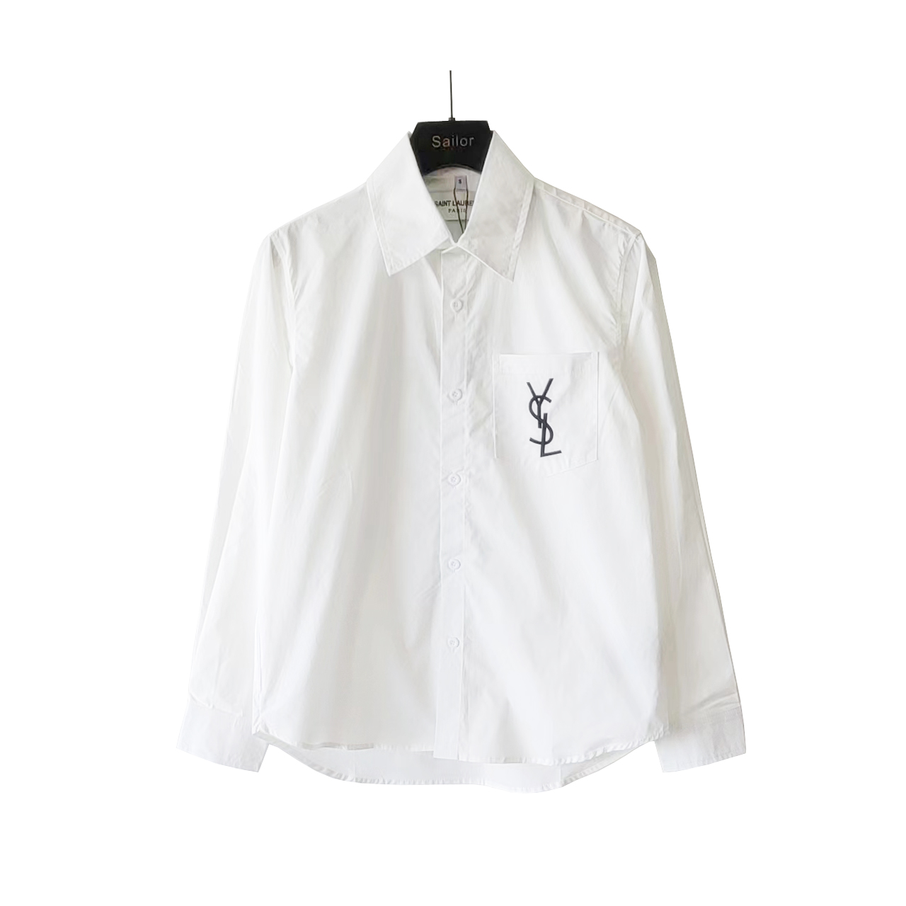 圣罗兰YSL 23ss 刺绣LOGO衬衫