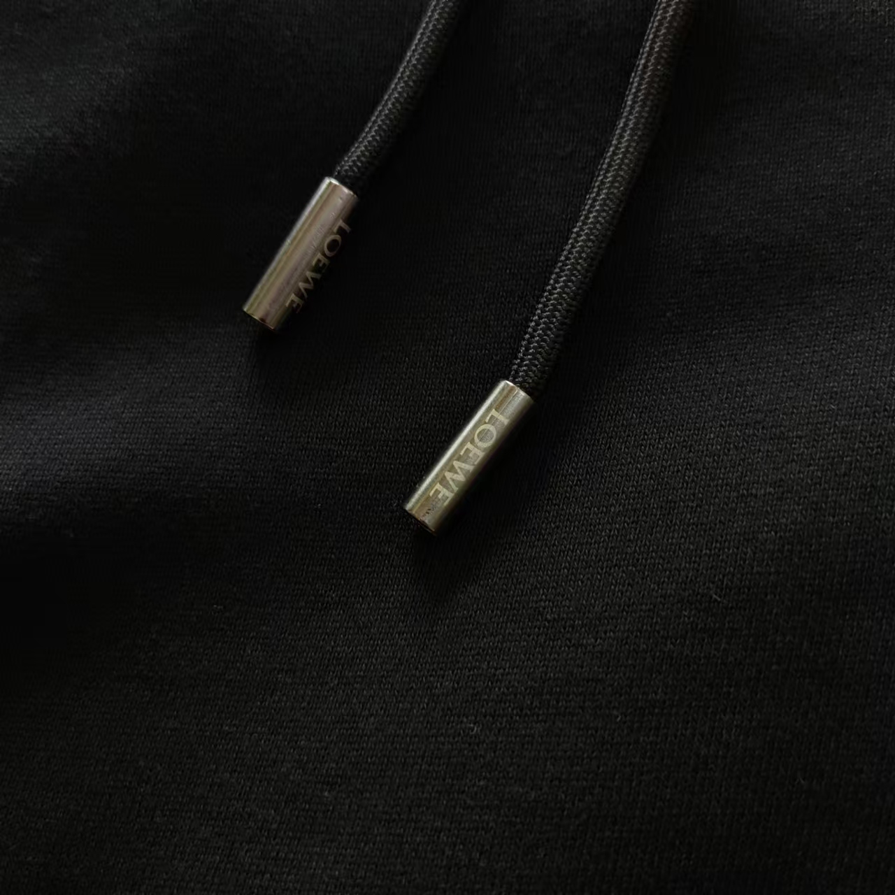 罗意威/Loewe 撞色立体字母logo刺绣休闲长裤 黑色