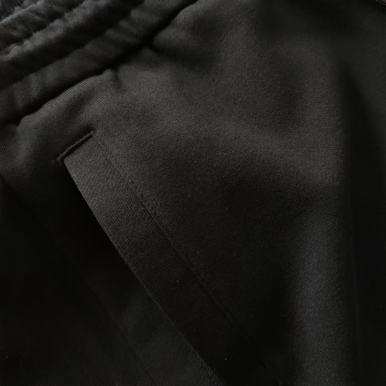 罗意威/Loewe 撞色立体字母logo刺绣休闲长裤 黑色