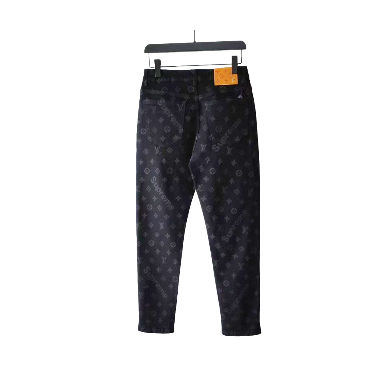 Louis Vuitton 路易威登 24SS经典印花logo牛仔裤 黑色