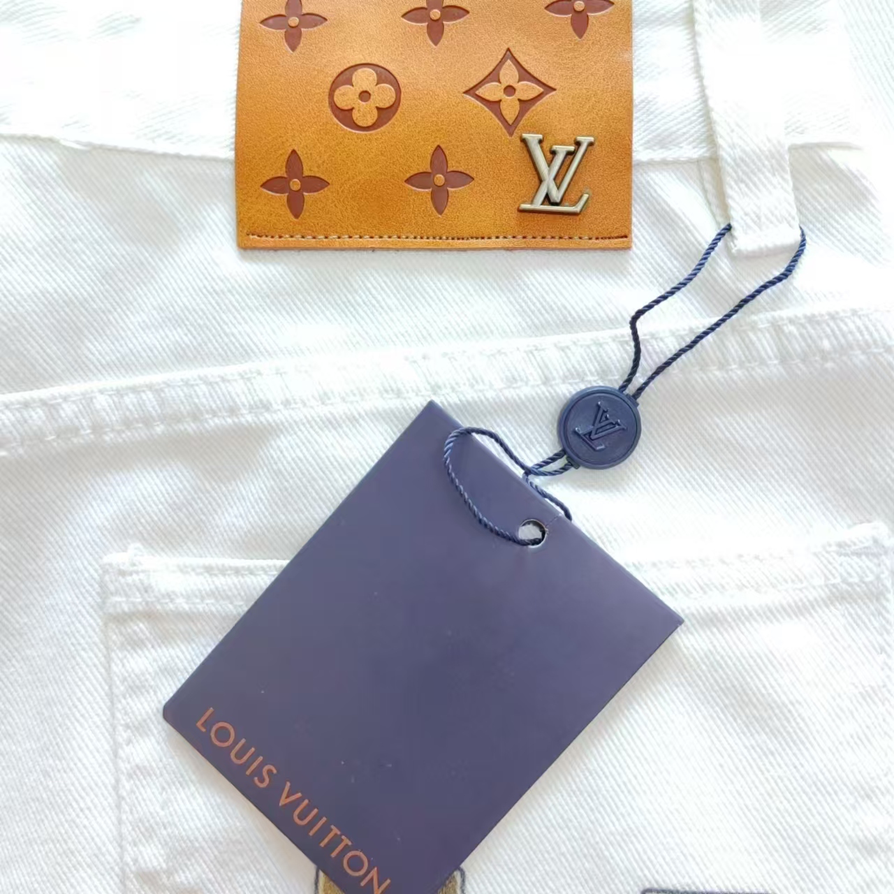 Lv &路易威登 Louis Vuitton经典印花logo牛仔裤