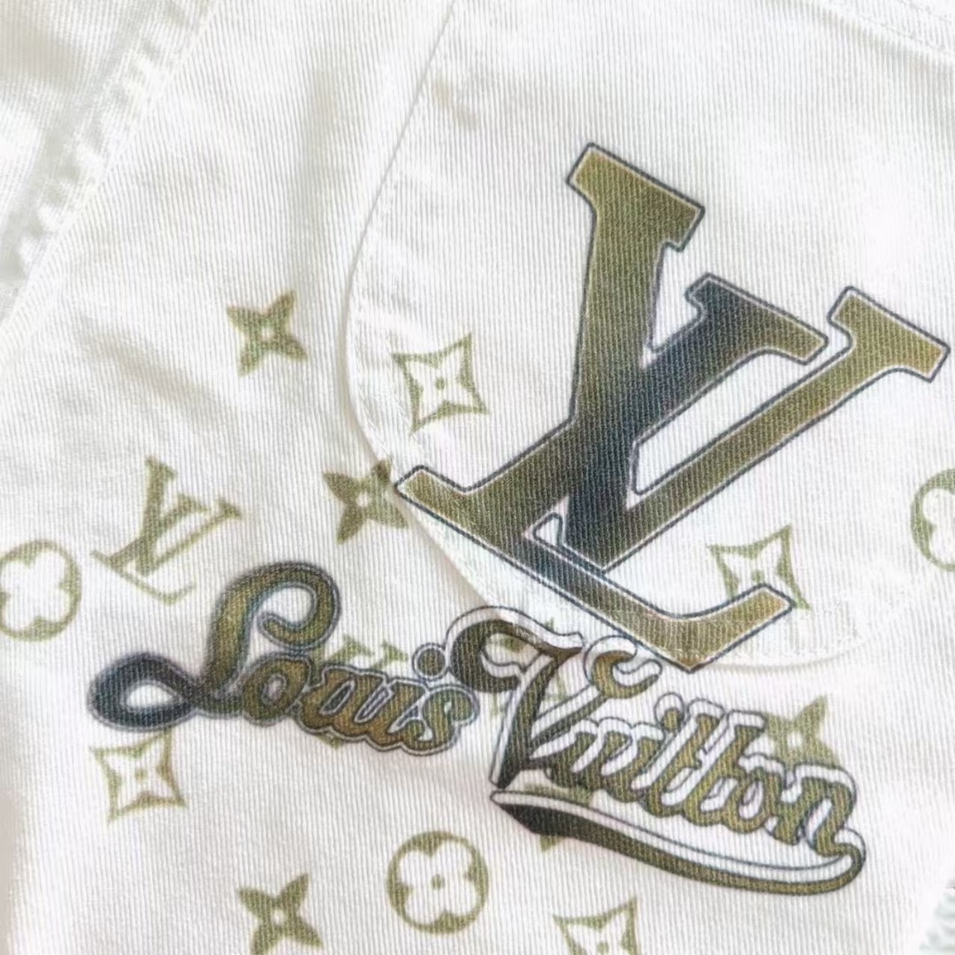 Lv &路易威登 Louis Vuitton经典印花logo牛仔裤