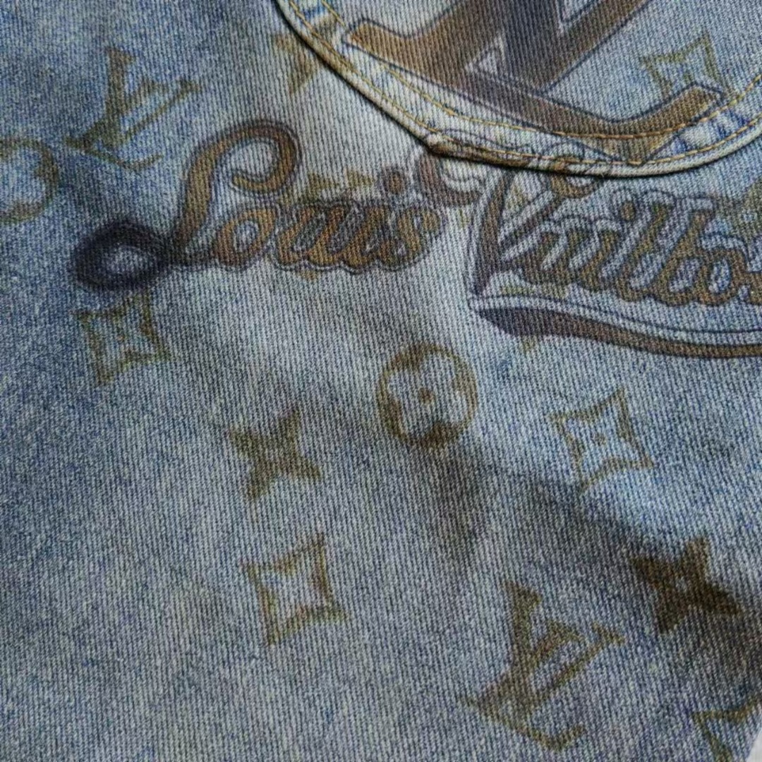 Lv &路易威登 Louis Vuitton经典印花logo牛仔裤