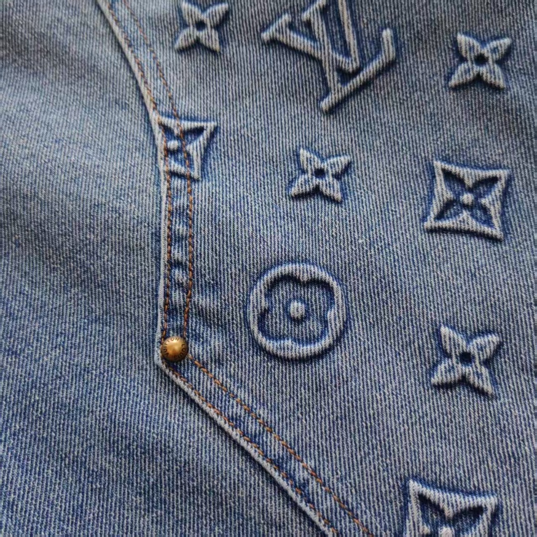 LOUIS VUITTON &路易威登LV压花牛仔裤 工装裤