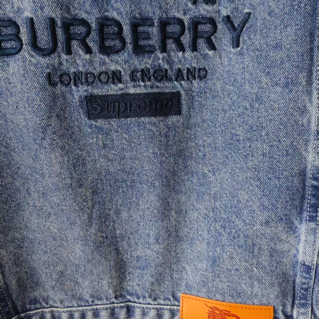 Supreme Burberry联名 巴宝莉联名 战马刺绣 牛仔夹克