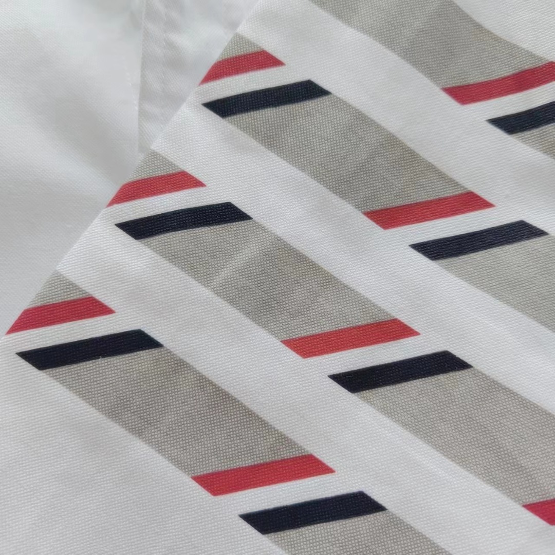 THOM BROWNE 汤姆布朗.经典新款袖子红白蓝条纹斜纹牛津纺长袖衬衣